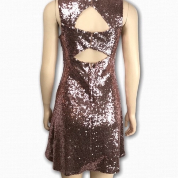 Beautiful Rose Gold Sequins Sparkly Dress - Picture 2 of 16